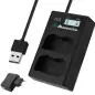 Powerextra DSENEL15 Dual Battery Charger with USB ACDC Power Adapter and LCD Display for Nikon ENEL15 Battery 