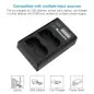 Powerextra DSENEL15 Dual Battery Charger with USB ACDC Power Adapter and LCD Display for Nikon ENEL15 Battery 