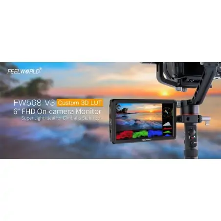 FeelWorld FW568 V3 6 3D LUT Full HD HDMI OnCamera Monitor IPS With 4K Support