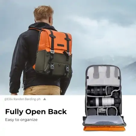 KampF Concept KF13087AV1 Beta Photography Backpack Orange