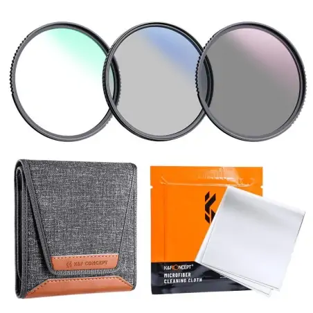 KampF Concept 77mm MCUVCPLND4 Lens Filter Kit with Lens Cleaning Cloth and Filter Bag