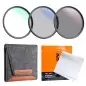 KampF Concept 82mm MCUVCPLND4 Lens Filter Kit with Lens Cleaning Cloth and Filter Bag