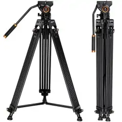 KampF Concept VA18 VH081 Professional Heavy Duty Video Aluminum Tripod with Fluid Head KF09121