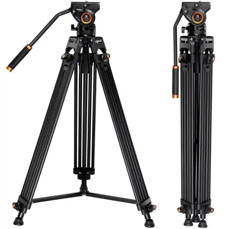 KampF Concept VA18 VH081 Professional Heavy Duty Video Aluminum Tripod with Fluid Head KF09121