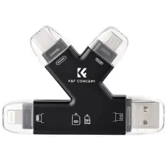 KampF Concept 4 in 1 SD amp MicroSD Card Reader for iPhoneiPadAndroidMacComputerCamera KF420006