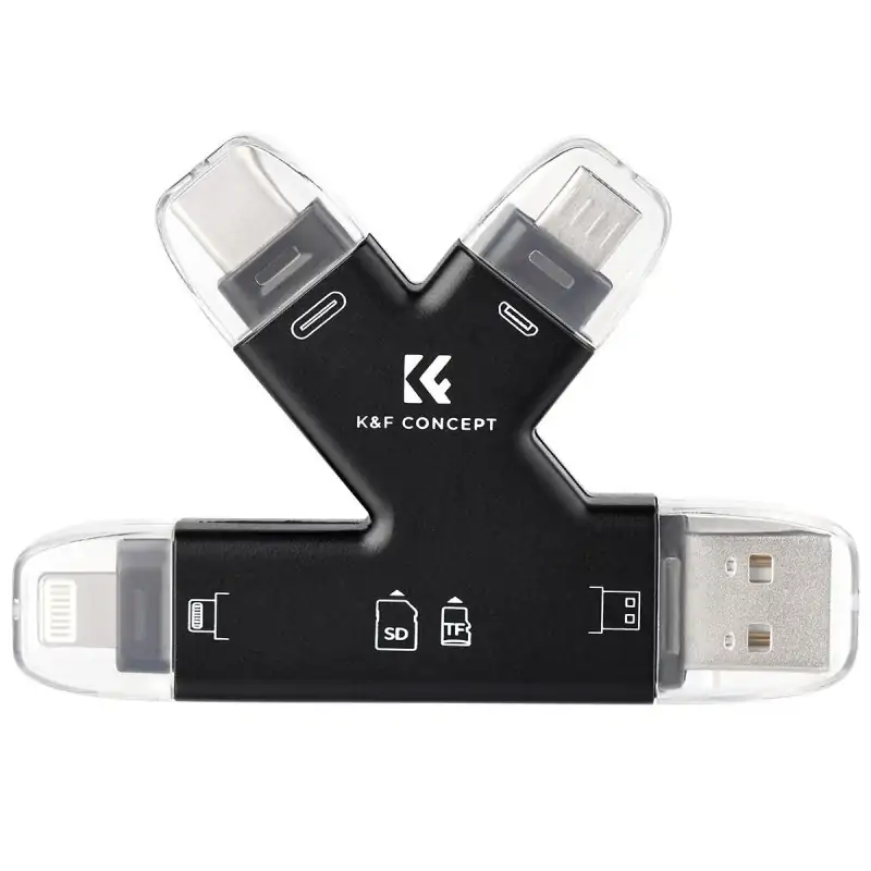 KampF Concept 4 in 1 SD amp MicroSD Card Reader for iPhoneiPadAndroidMacComputerCamera KF420006