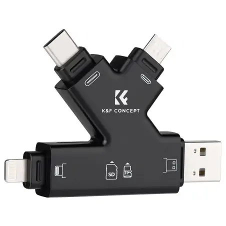 KampF Concept 4 in 1 SD amp MicroSD Card Reader for iPhoneiPadAndroidMacComputerCamera KF420006