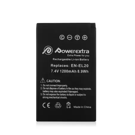 Powerextra NKENEL20 Μπαταρία συμβατή με Nikon ELEL20 1200mAh Liion