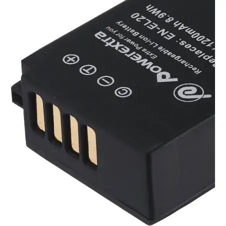 Powerextra NKENEL20 Μπαταρία συμβατή με Nikon ELEL20 1200mAh Liion