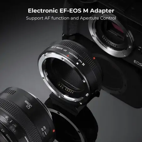 KampF Concept Canon EFEFS Lens to EOS M Camera Mount Adapter Autofocus KF06519