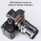 KampF Concept M42 Lens to Sony E Camera Mount Adapter Manual Focus KF06498