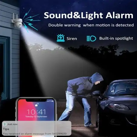 KF Concept KF500006AEU WiFi Security Camera 2K 2304x1296 3MP Wateproof IP66 Motion Detection