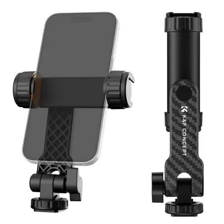 KampF Concept MS12 Phone Clamp With Two Cold Shoe Mount KF31084
