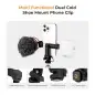 KampF Concept MS12 Phone Clamp With Two Cold Shoe Mount KF31084