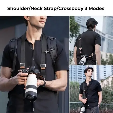 KampF Concept KF13115V1 Camera Neck Strap with Quick Release BlackGrey