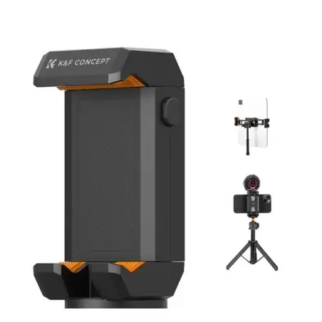 KampF Concept MS20 Phone and Tablet Clamp With Tripod Mount and Cold Shoe KF31095