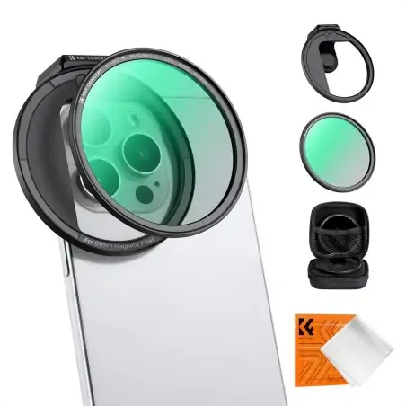 KampF Concept 67mm ClipOn Magnetic CPL Filter Kit For Mobile Phones KF012673