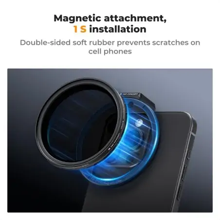 KampF Concept 67mm ClipOn Magnetic ND232 Filter 15 Stop Kit For Mobile Phones KF012674