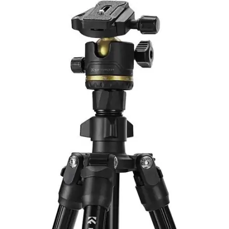 KampF Concept K234A0BH36L Magnesium Travel Tripod with Ball Head amp Phone Clamp Gold KF09149