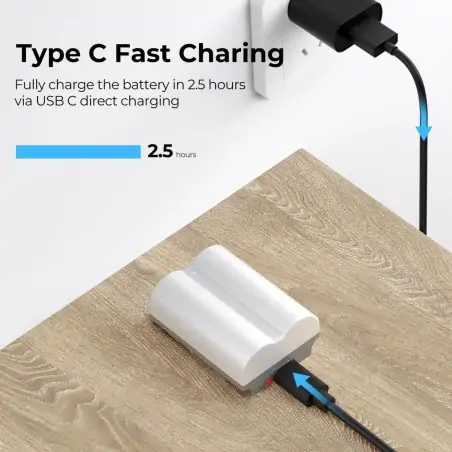 KampF Concept NPW235 2400mAh Battery With TypeC Fast Charging Compatible with Fujifilm KF280025