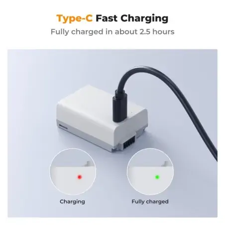 KampF Concept ENEL25 1250mAh Battery With TypeC Fast Charging Compatible with Nikon KF280040
