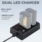 KampF Concept LPE6NH Dual Slot Battery Fast Charger Compatible with Canon LPE6LPE6NLPE6NH KF280007