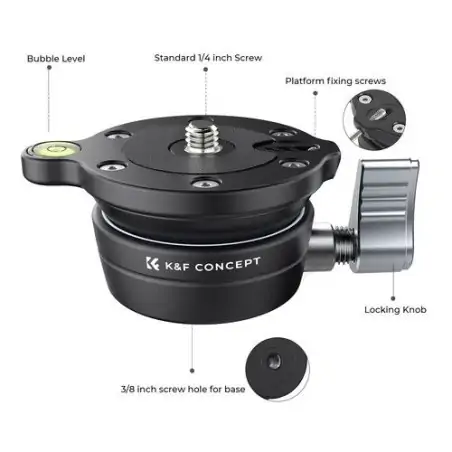 KampF Concept LB60 Tripod Leveling Base Head KF31102
