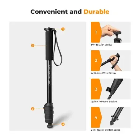 KampF Concept MS16 Aluminum Monopod KF09138