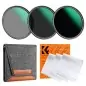 KampF Concept 72mm NanoD ND8ND64ND1000 Lens Filter Kit with 3 Cleaning Cloths and Filter Pouch SKU2047V1