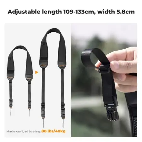 KampF Concept Urban Wander 01 Camera Neck Strap Black KF13184