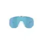 Blizz Hero Small Matt White - Brown Blue Mirror