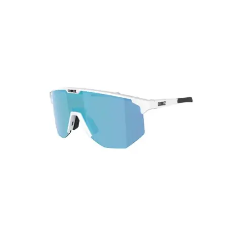 Blizz Hero Small Matt White - Brown Blue Mirror