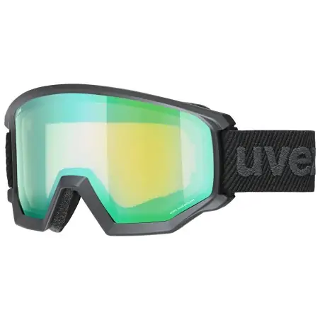 Uvex Athletic FM Black Mat Mirror Green (One Size)