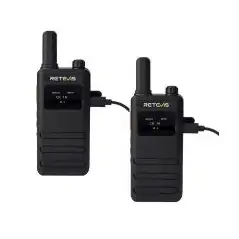 Retevis B63S Ultra-Slim PMR446 Rechargeable Walkie Talkie with LCD Display