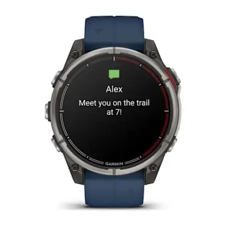 Garmin Quatix 8 47mm AMOLED Sapphire Titanium with Captain Blue - 24 Άτοκες Δόσεις