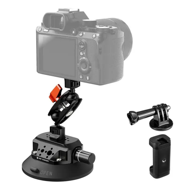 KampF Concept MS45 Suction Cup with Ballhead Magic Arm KF31100