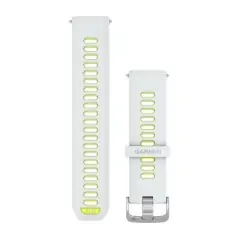 Garmin Forerunner Watch Bands (22 mm) Whitestone/Translucent Amp Yellow with Silver Hardware