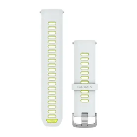 Garmin Forerunner Watch Bands (22 mm) Whitestone/Translucent Amp Yellow with Silver Hardware
