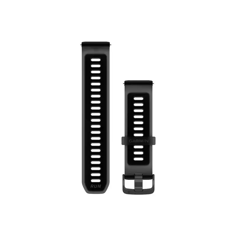 Garmin Quick Release Bands (22 mm) Translucent Black/Black with Slate Hardware