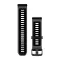 Garmin Quick Release Bands (22 mm) Translucent Black/Black with Slate Hardware
