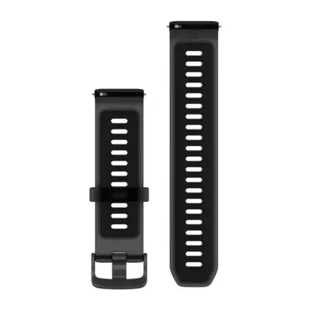 Garmin Quick Release Bands (22 mm) Translucent Black/Black with Slate Hardware
