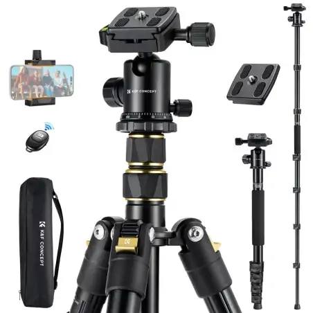 KampF Concept B234A1BH28 Φωτογραφικό Τρίποδο Αλουμινίου με Tηλεχειριστήριο KF09007V1