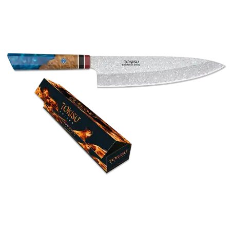 Tokisu Gyoto Knife Damascus 21.5 cm