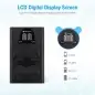 Powerextra DSW235 Dual Battery Charger with USB ACDC Power Adapter and LCD Display for Fujifilm NPW235 Battery 