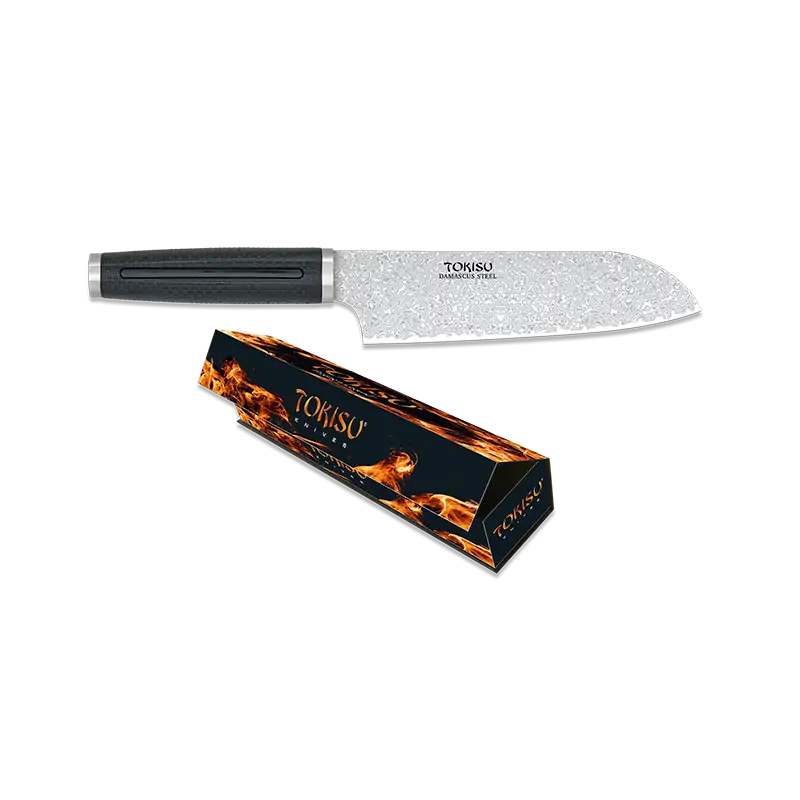 Tokisu Santoku Knife Damascus 18 cm