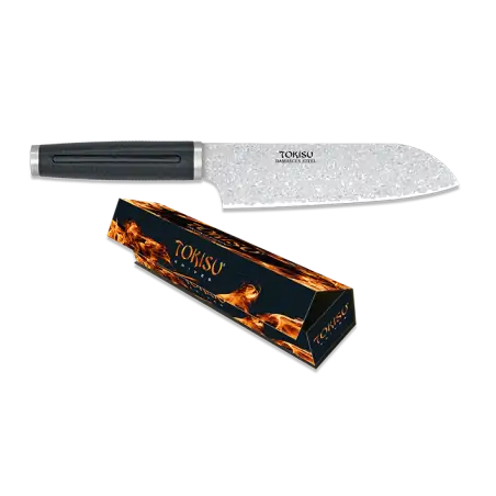 Tokisu Santoku Knife Damascus 18 cm