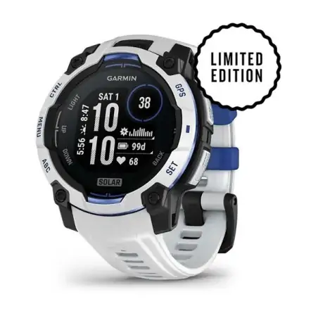 Garmin Instinct 3 Solar 45mm Whitestone with Blue - 24 άτοκες δόσεις