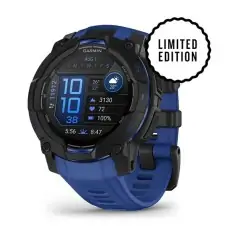 Garmin Instinct 3 AMOLED 45mm Black with Blue - 24 άτοκες δόσεις