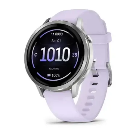 Garmin Venu 4 41mm Silver with Periwinkle - 24 Ιnterest free installments