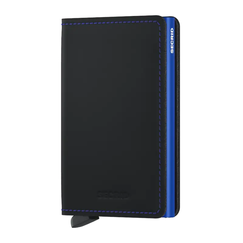Secrid Slimwallet Matte Black & Blue